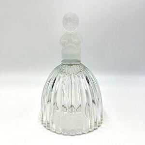 Vintage Goebel Crystal Bell With Frosted Girl Child Praying On Top 1978